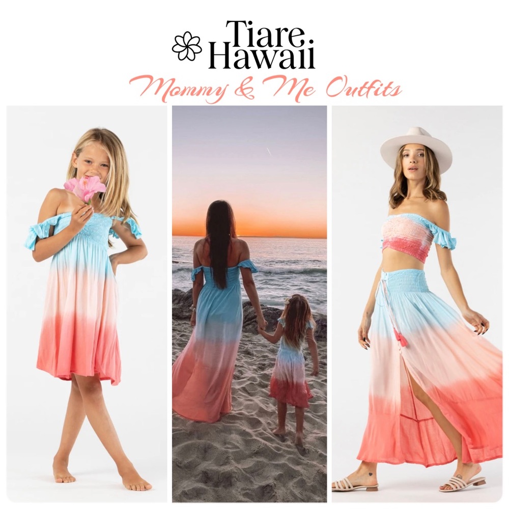 Tiare Hawaii Mommy and Me Matching Dresses in Gradasi Soft Rainbow
